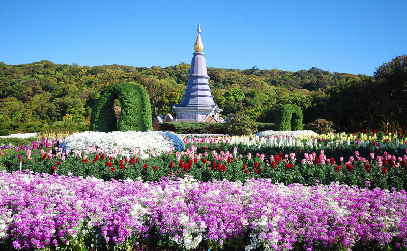 พระมหาธาตุเจดีย์ นภเมทนีดล – นภพลภูมิสิริ doi inthanon national park chiang mai