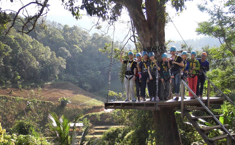 โหนสลิง Eagle Track แม่ริม เชียงใหม่